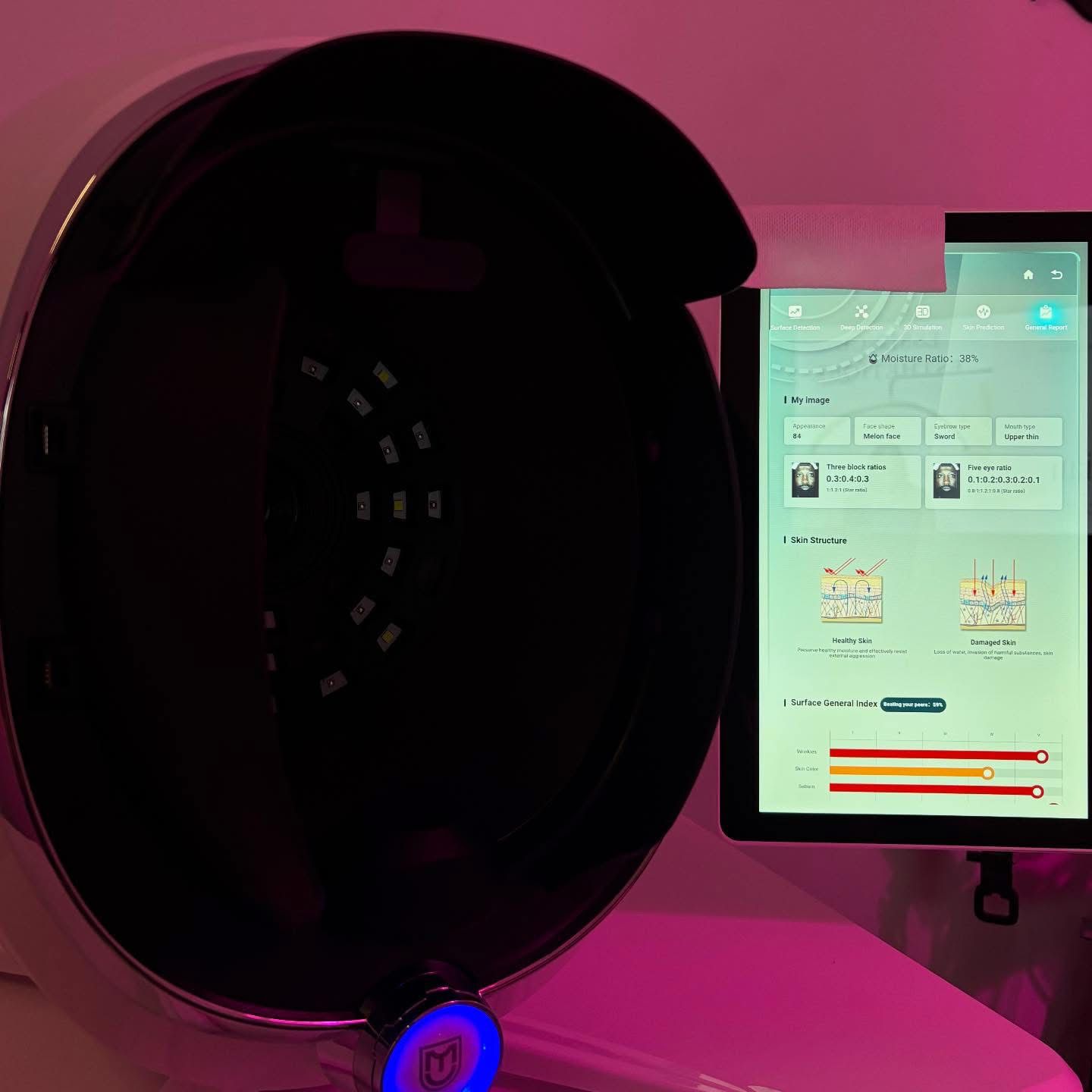 Relaxing during a personalized skin consultation